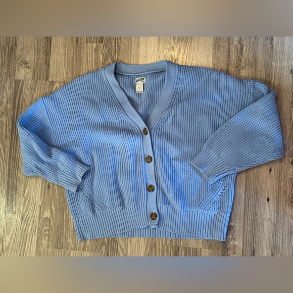 Duluth Trading Company blue cardigan 1x - Picture 1 of 5